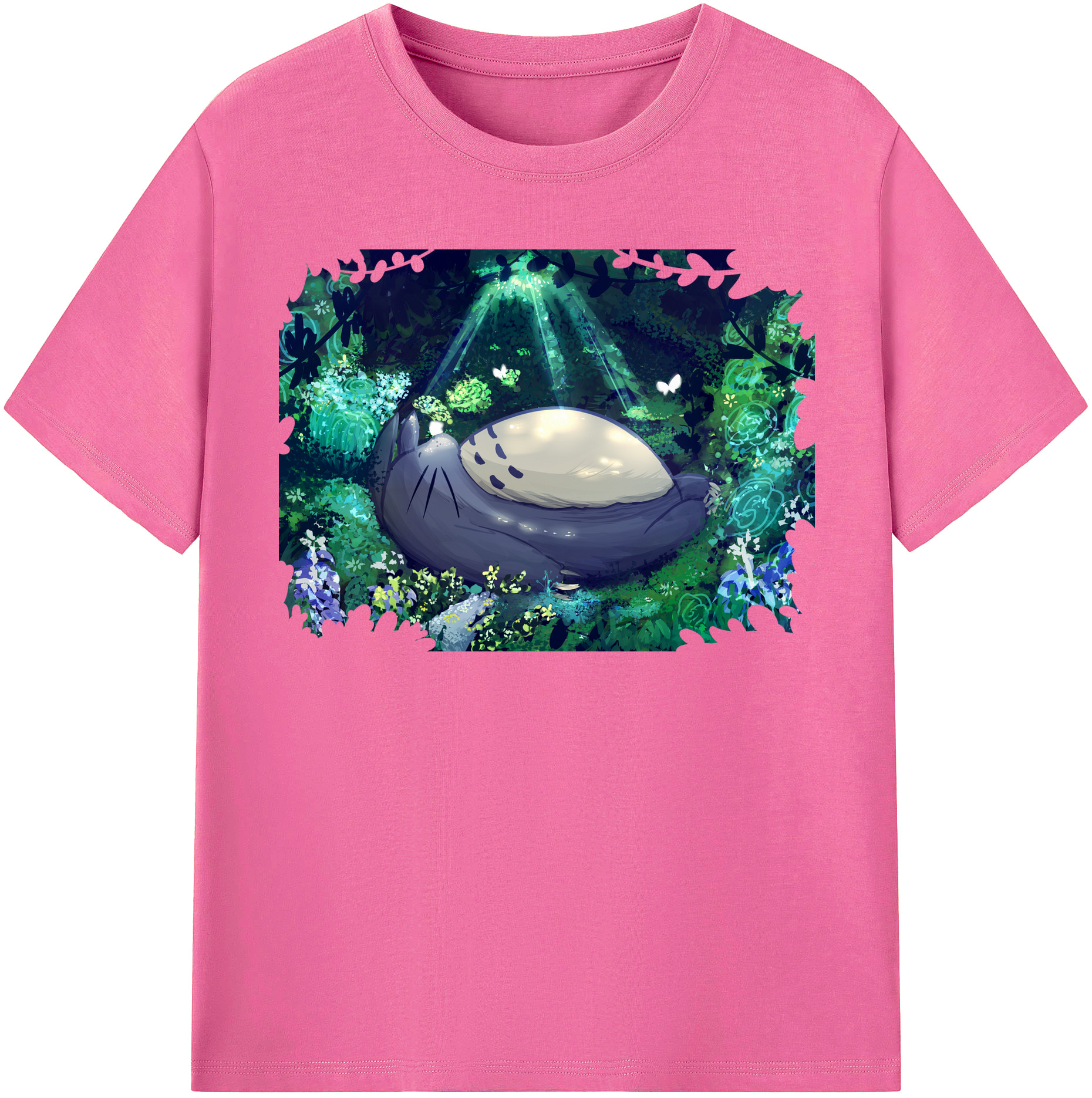 （画像用） となりのトトロ 草壁メイ 草壁サツキ My Neighbor Totoro Satsuki Kusakabe Mei Kusakabe レディースカジュアルプリントTシャツ（綿100％）